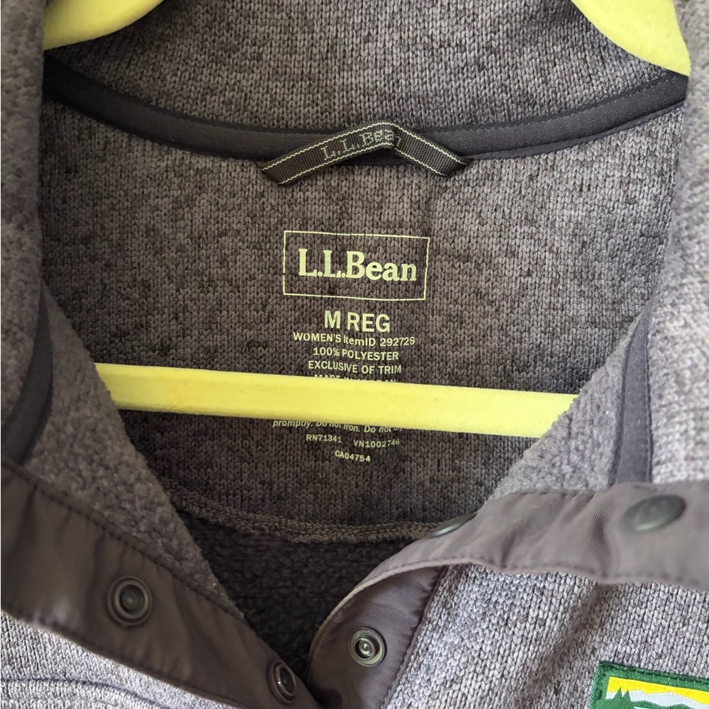 L.L. Bean Purple Sweater Fleece Pullover - Picture 4 of 6